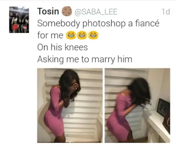 This Nigerian Lady Begs For Husband To Be Photoshopped Into Her Photo And She Got These... Lolz 